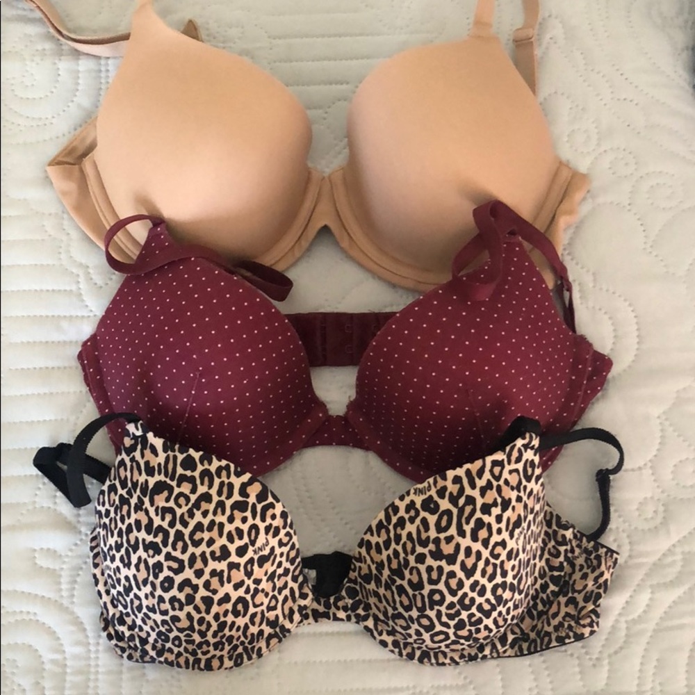 3 bras, all size 34B